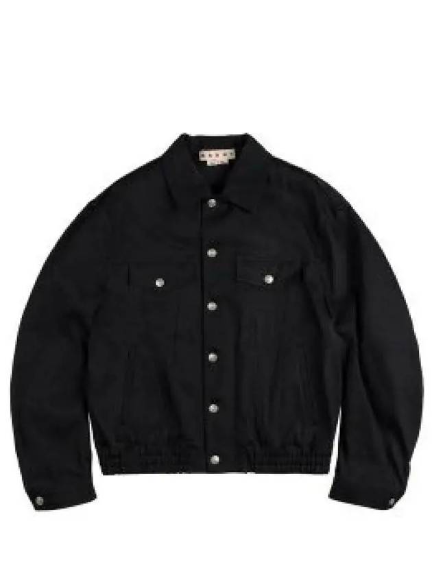 Dyed Cotton Denim Jacket Black - MARNI - BALAAN 2