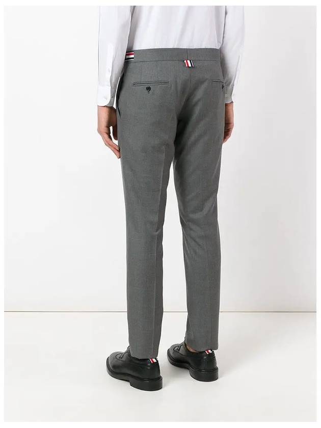 Low Rise Side Tab Wool Slacks Grey - THOM BROWNE - BALAAN 6