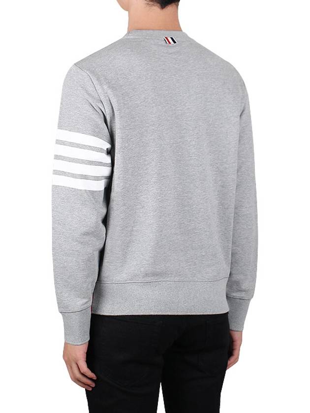 4 Bar Loopback Jersey Sweatshirt Light Grey - THOM BROWNE - BALAAN 5