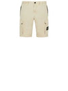 Logo Cotton Slim Cargo Shorts Beige - STONE ISLAND - BALAAN 2