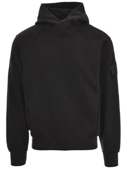 Compass Wappen Patch Cotton Hoodie Black - STONE ISLAND - BALAAN 2