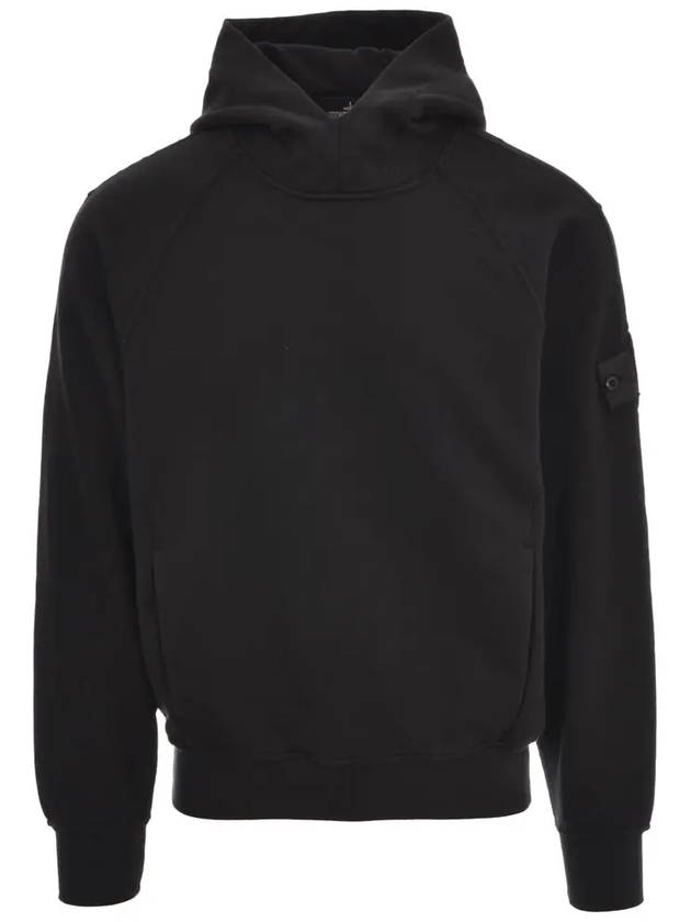 Compass Wappen Patch Cotton Hoodie Black - STONE ISLAND - BALAAN 3