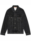 Oversized Denim Jacket Black - ACNE STUDIOS - BALAAN 3