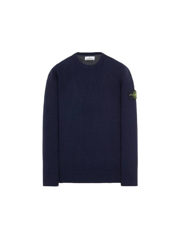 Comfort Wool Cotton Knit Navy Blue - STONE ISLAND - BALAAN 1