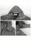 Oversized Nylon Puffer Down Jacket Grey - AMI - BALAAN 6