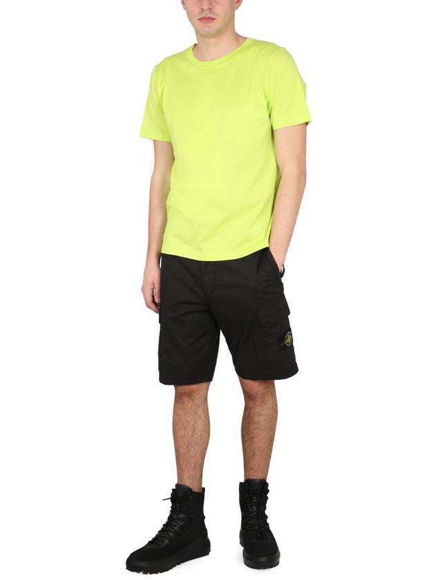 Shadow Back Graphic Print Short Sleeve T-Shirt Green - STONE ISLAND - BALAAN 3