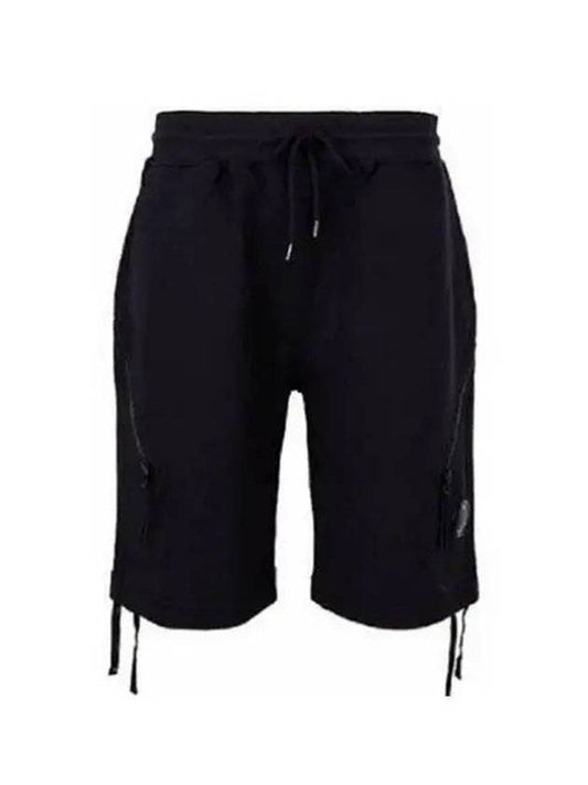 Lens Wappen Diagonal Zipper Shorts Black - CP COMPANY - BALAAN 1