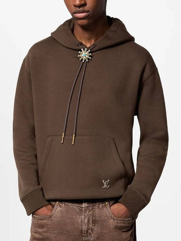 1AFWVW Embellished Cotton Hoodie - LOUIS VUITTON - BALAAN 1