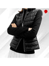 High Neck Padded Wool Cardigan Black - MONCLER - BALAAN 8