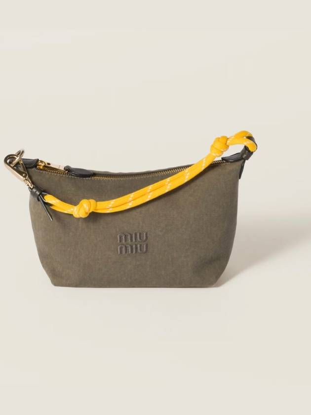 Gabardine Pouch Bag Olive Green - MIU MIU - BALAAN 2