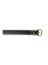 V Logo Leather Belt Black - VALENTINO - BALAAN 4