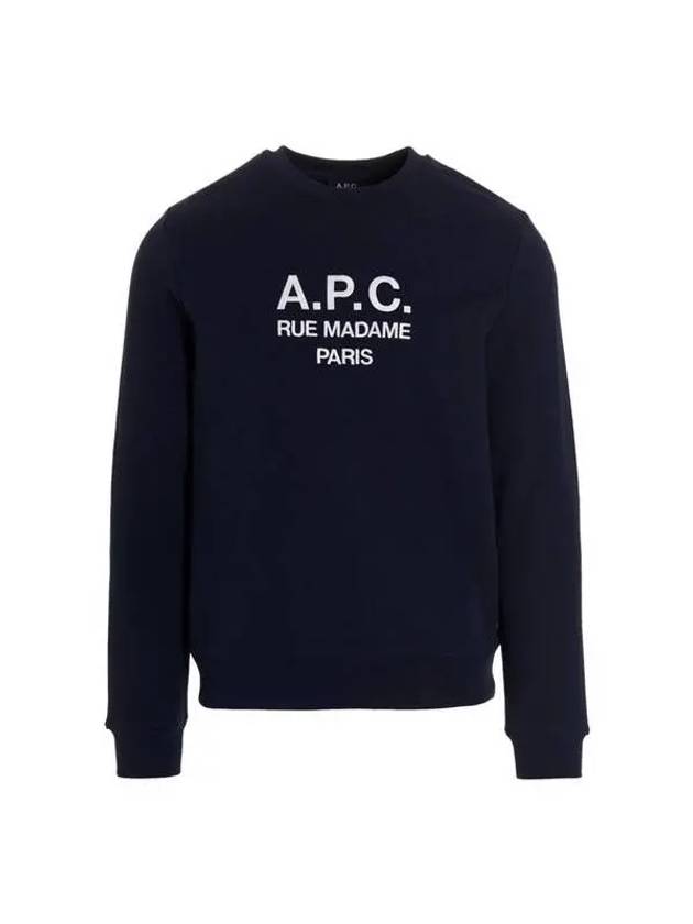 Rufus Embroidery Logo Sweatshirt Navy - A.P.C. - BALAAN 2