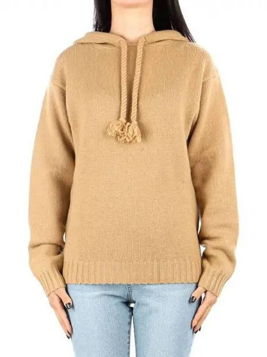 Rienza Wool Cashmere Hoodie Camel - MAX MARA - BALAAN 2