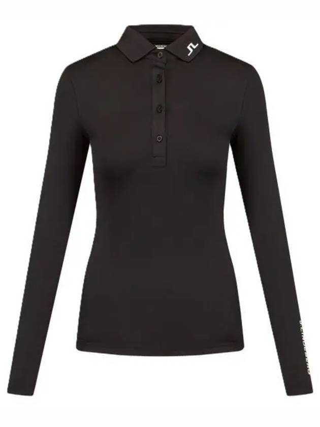 Women's Tour Tech Long Sleeve Polo Black - J.LINDEBERG - BALAAN 2