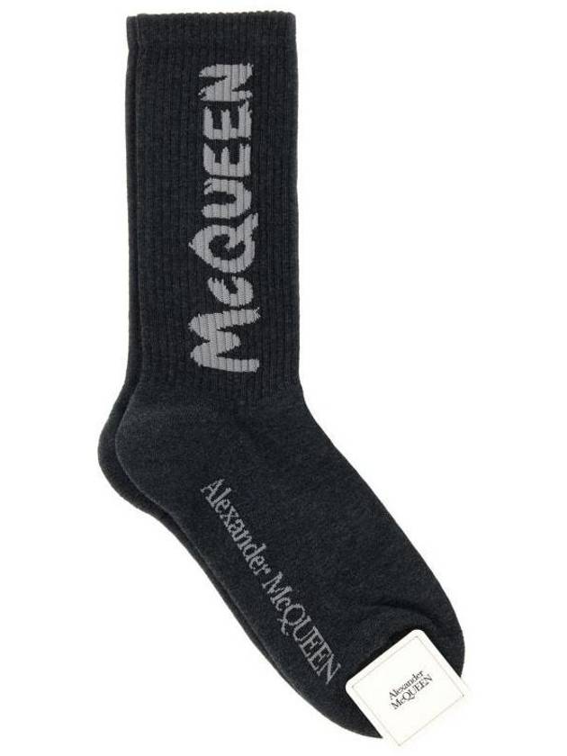 Graffiti Socks Grey - ALEXANDER MCQUEEN - BALAAN 2