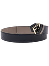 Reversible Leather Belt Black Dove Grey - FENDI - BALAAN 4