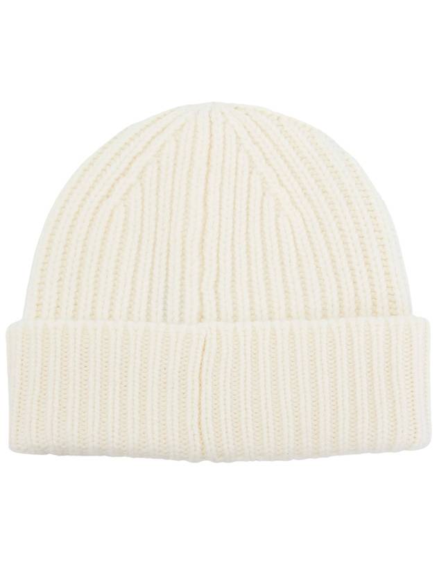 Star Logo Ribbed Wool Beanie Ivory - GOLDEN GOOSE - BALAAN 3