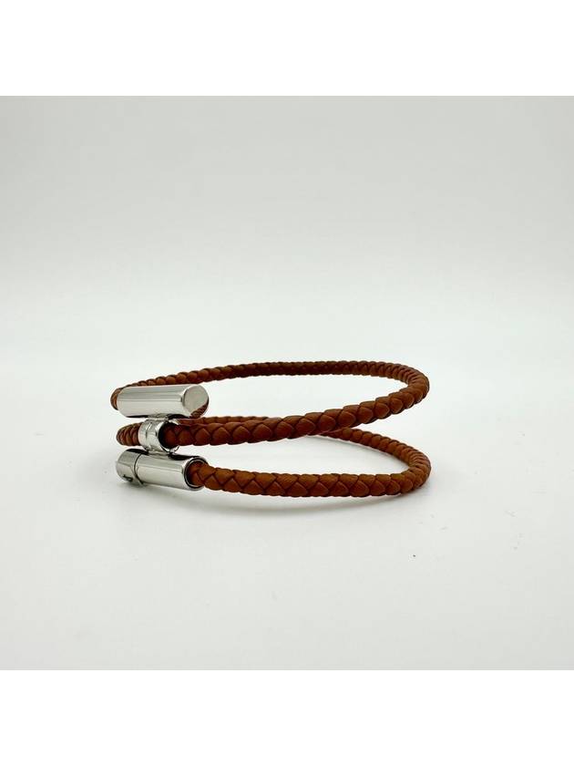 Tournis Tresse Bracelet Brown - HERMES - BALAAN 7