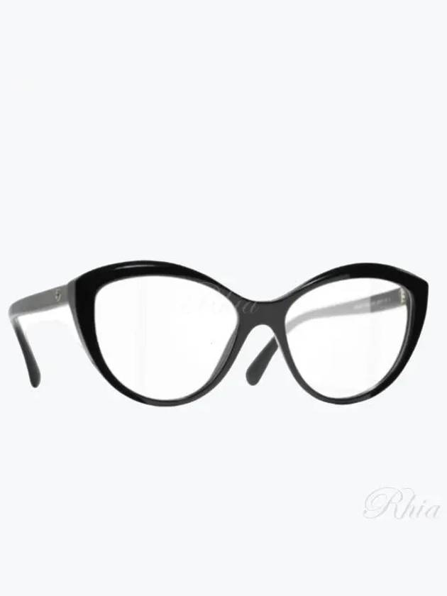 Eyewear CH3464 Logo Temple Glasses Black - CHANEL - BALAAN 2