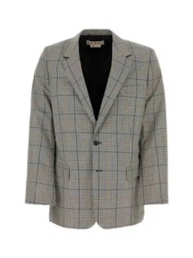 Micro Check Jacket Blublack - MARNI - BALAAN 2