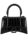 Hourglass Crocodile Embossed Cross Bag Black - BALENCIAGA - BALAAN 2