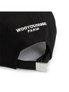 Embroidered Logo Cotton Ball Cap Black - WOOYOUNGMI - BALAAN 8