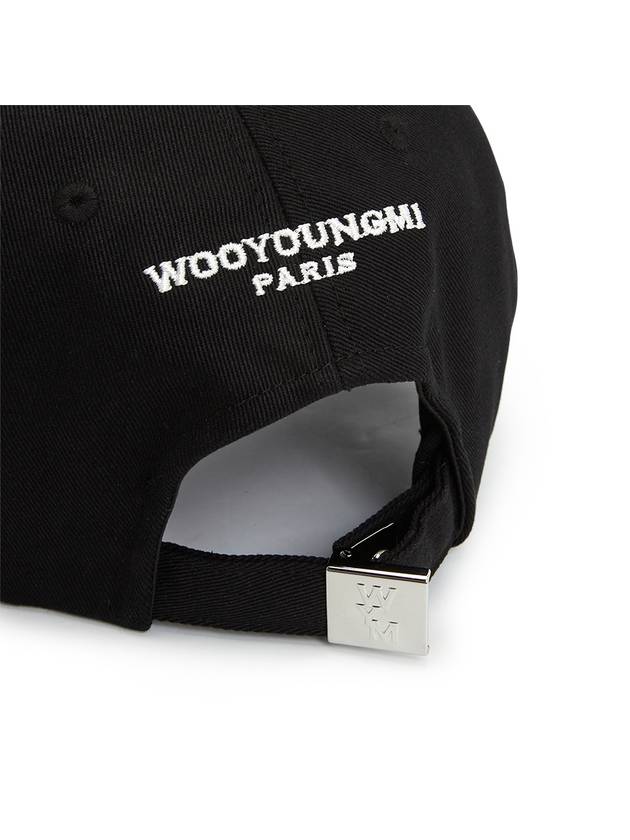 Embroidered Logo Cotton Ball Cap Black - WOOYOUNGMI - BALAAN 8