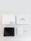 Rainbow Striped Leather Half Wallet Black - PAUL SMITH - BALAAN 7