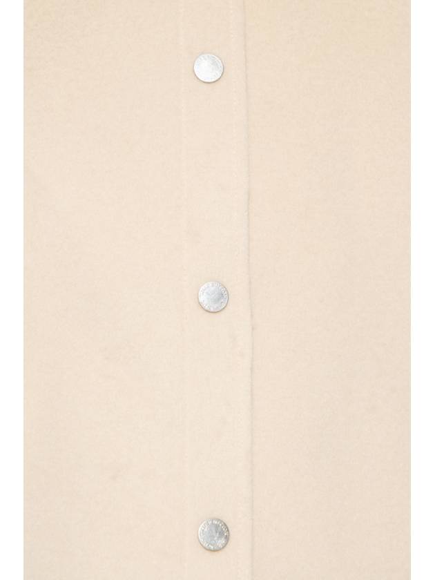 cream wool shirt jacket - OFF WHITE - BALAAN 5