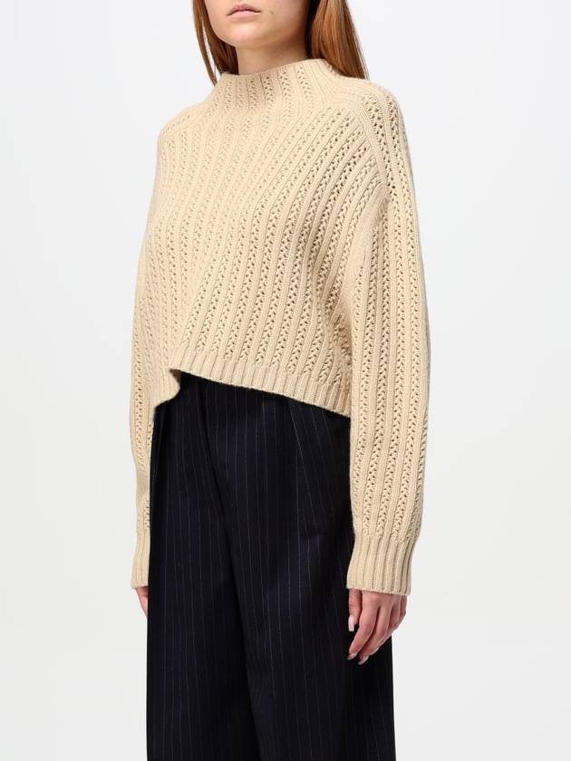 High Neck Back Button Crop Knit Top Beige - MAX MARA - BALAAN 6