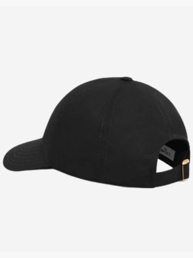 Triomphe Logo Cotton Ball Cap Black - CELINE - BALAAN 6