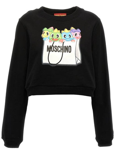 Hooded Sweatshirt A179910281555 Black - MOSCHINO - BALAAN 2