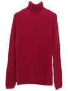 Men's Lens Wappen Wool Turtleneck Red - CP COMPANY - BALAAN 1