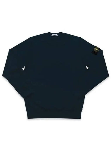 Sweatshirt 63020 V0020 Wappen Logo Patch Garment Dying Navy Men s - STONE ISLAND - BALAAN 1