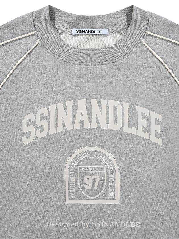 97 College Piping Short Sweatshirt Melange Grey - SSINANDLEE - BALAAN 6