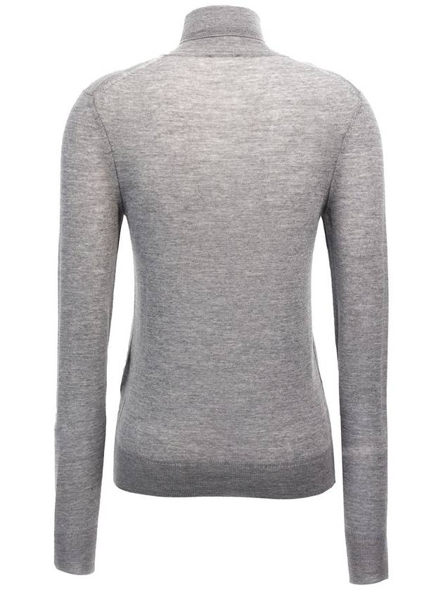 Cassandre Wool Turtle Neck Grey - SAINT LAURENT - BALAAN 3