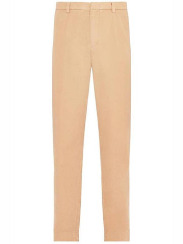 Casual Cotton Straight Pants Beige - A.P.C. - BALAAN 1