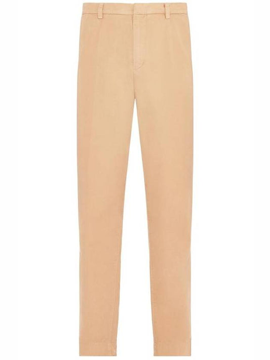 Casual Cotton Straight Pants Beige - A.P.C. - BALAAN 1