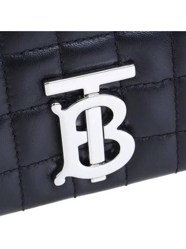 Lola Silver Quilted Shoulder Bag Black - BURBERRY - BALAAN 6