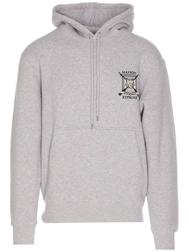 College Fox Embroidered Hoodie Grey - MAISON KITSUNE - BALAAN 1