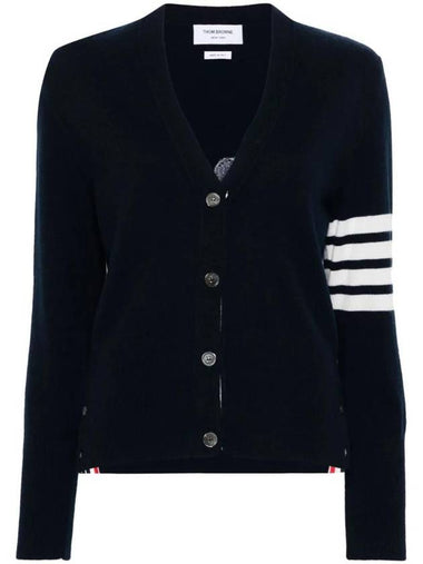 Intarsia classic cardigan navy - THOM BROWNE - BALAAN 1