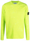 Off-Dye OVD Treatment Long Sleeve T Shirt Lemon - STONE ISLAND - BALAAN 2