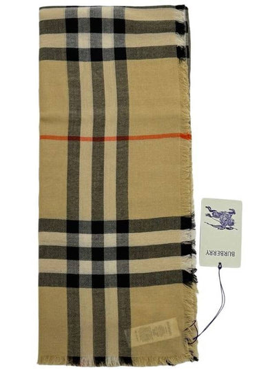 Vintage Check Wool Scarf Beige - BURBERRY - BALAAN 2