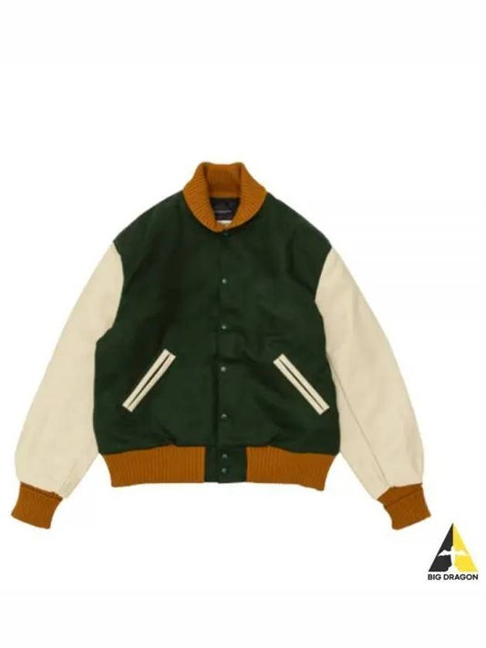 Varsity Jacket Olive Wool Melton 23F1H051 AL003 - ENGINEERED GARMENTS - BALAAN 1