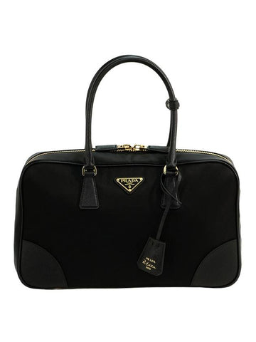 Re-Edition 1978 Re-Nylon Saffiano Leather Large Tote Bag Black - PRADA - BALAAN 1