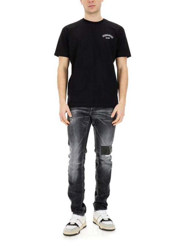 Distressed Wash Denim Jeans Black - DSQUARED2 - BALAAN 3