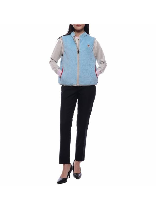 Woman's Grenoble Reversible Vest Blue - MONCLER - BALAAN 4