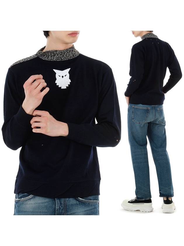 Animal Totem Pullover Wool Knit Top Navy - MAISON MARGIELA - BALAAN 1