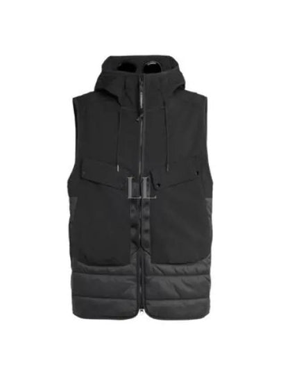 Shell R Mix Goggle Hooded Padded Vest Black - CP COMPANY - BALAAN 2