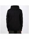 Logo Patch Cotton Fleece Hoodie Black - STONE ISLAND - BALAAN 5